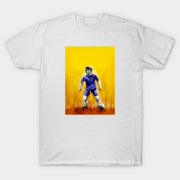 Gianfranco Zola - Chelsea Premier League Football Artwork T-Shirt by barrymasterson